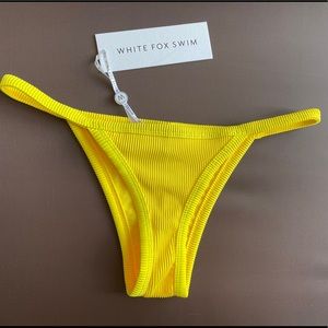 Whit Fox Sofia Yellow Rib Bikini Bottoms